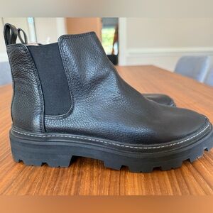 Madewell Black Lug Sole Chelsea Boots